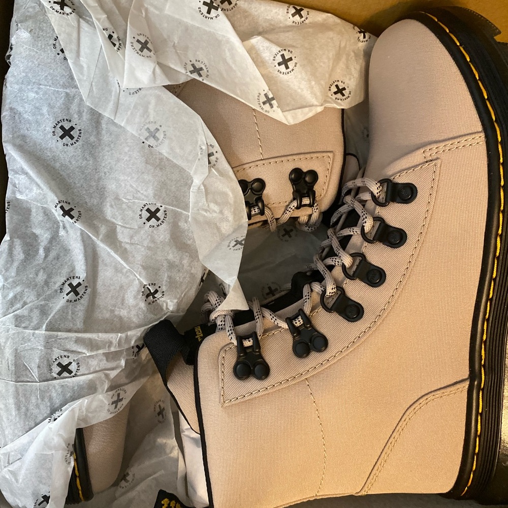 Dr. Martens Beige Combat Boots